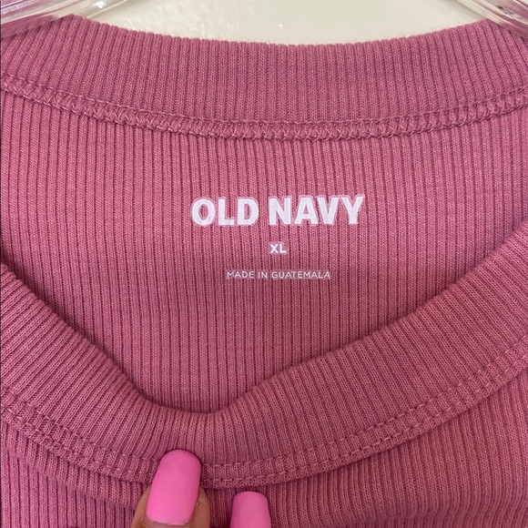 Old Navy Mauve Ribbed Short-Sleeve Tee - Picture 2 of 3
